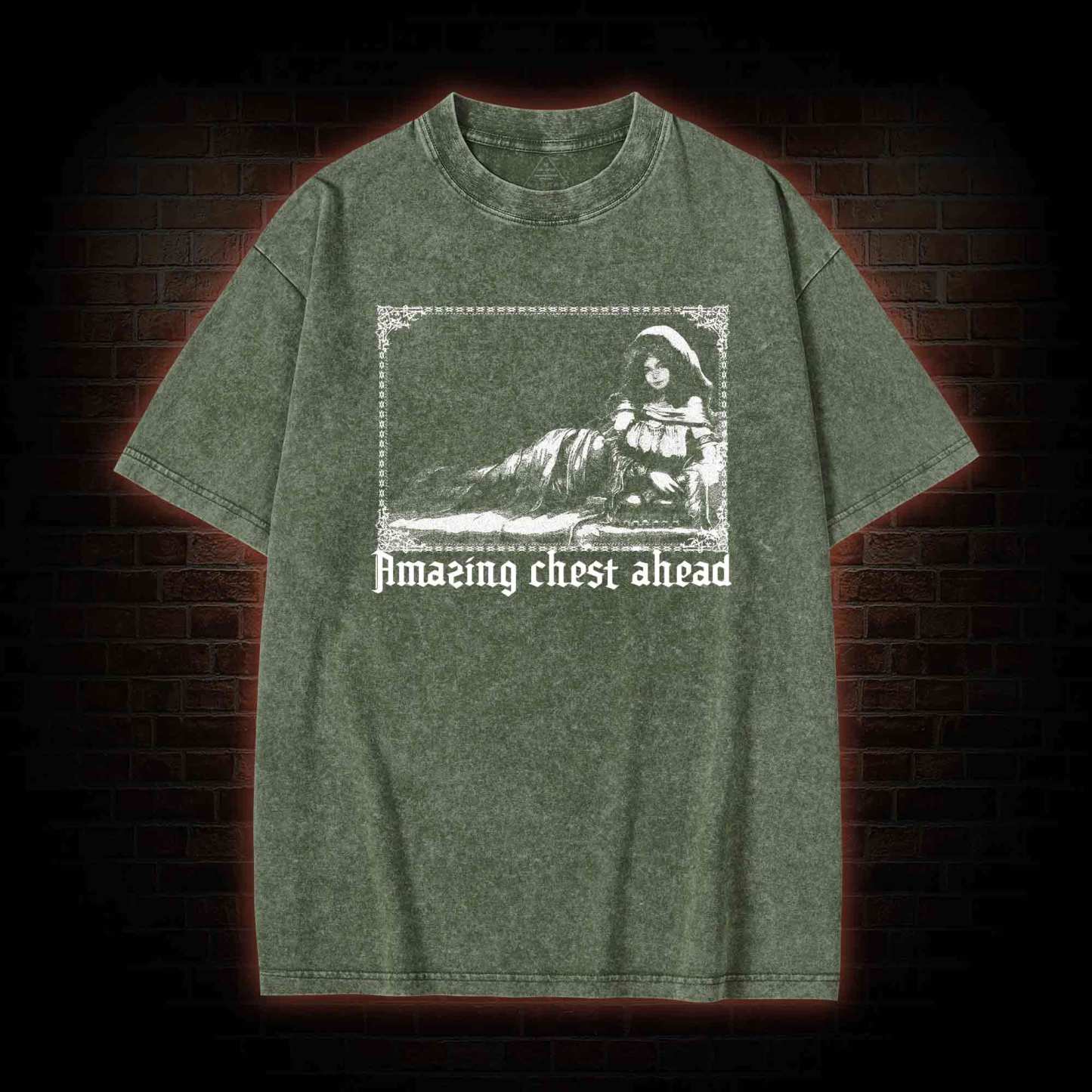 Amazing Chest Ahead Washed T-shirt