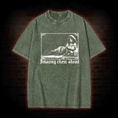 Amazing Chest Ahead Washed T-shirt