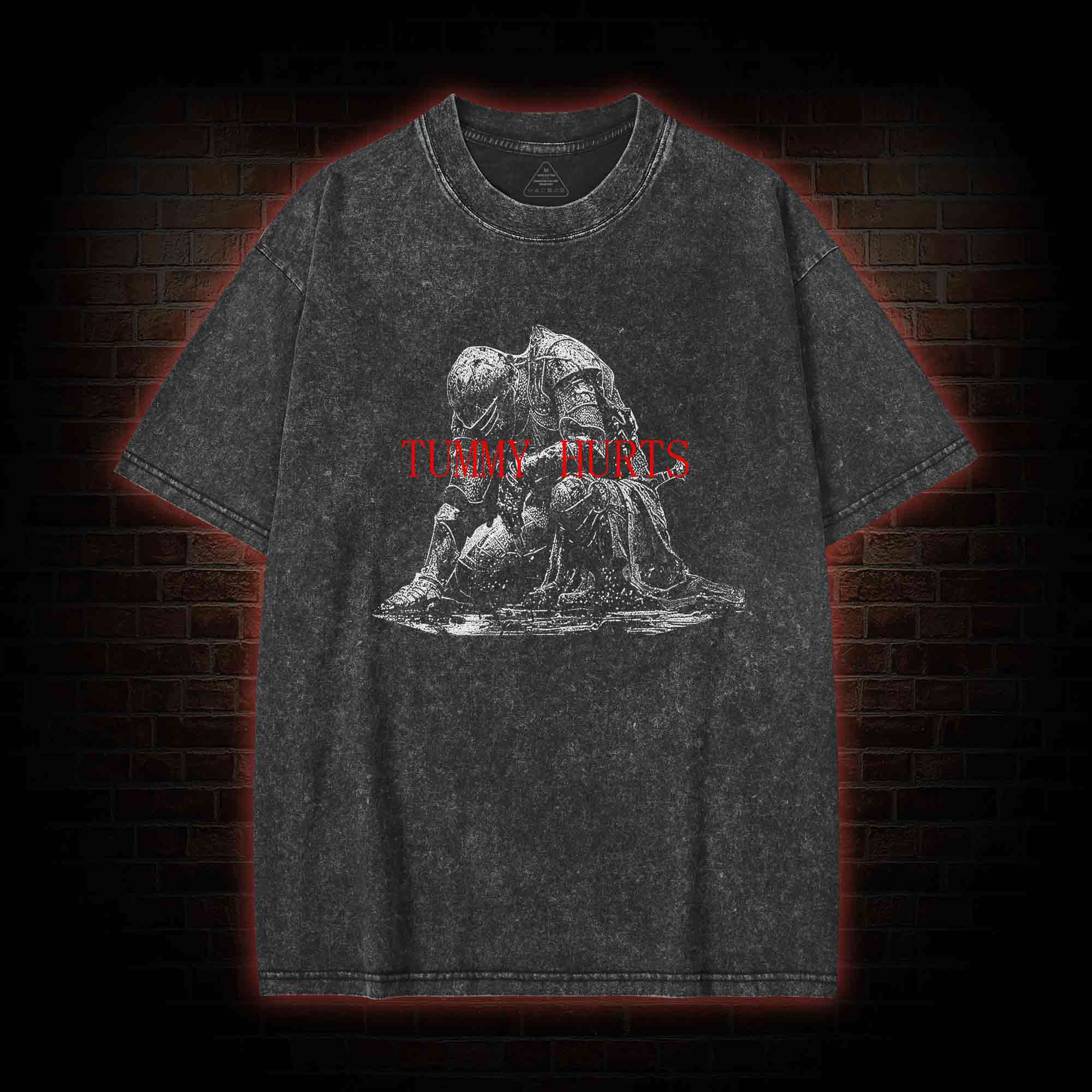 Tummy Hurts Washed T-shirt