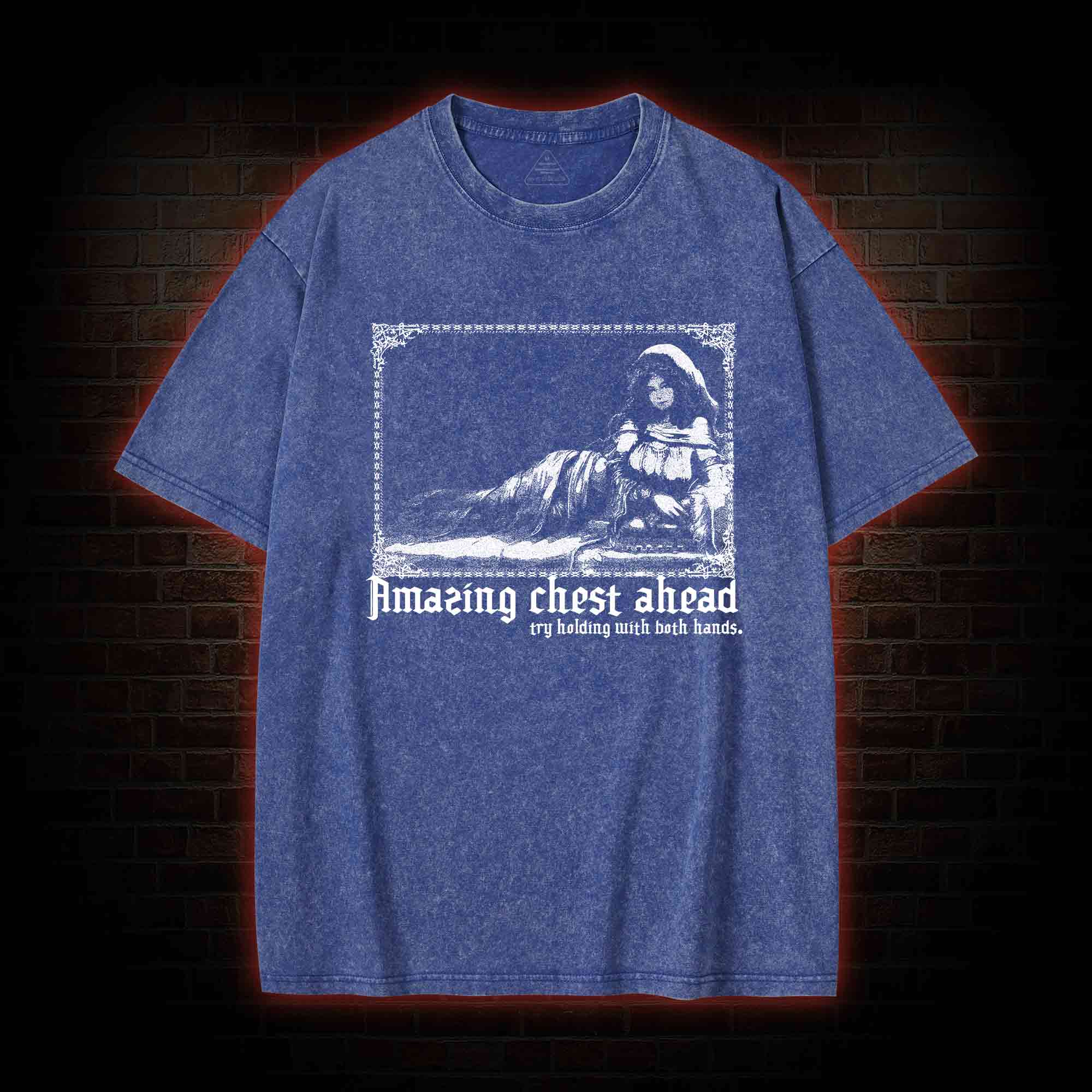 Try Holding with Both Hands Washed T-shirt