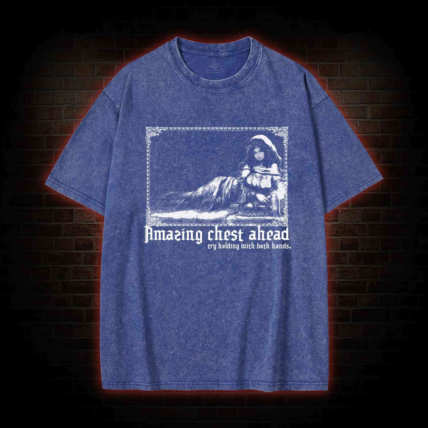 Try Holding with Both Hands Washed T-shirt