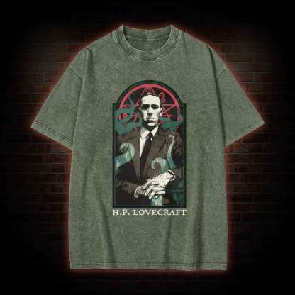 Lovecraft Cthulhu Washed T-shirt