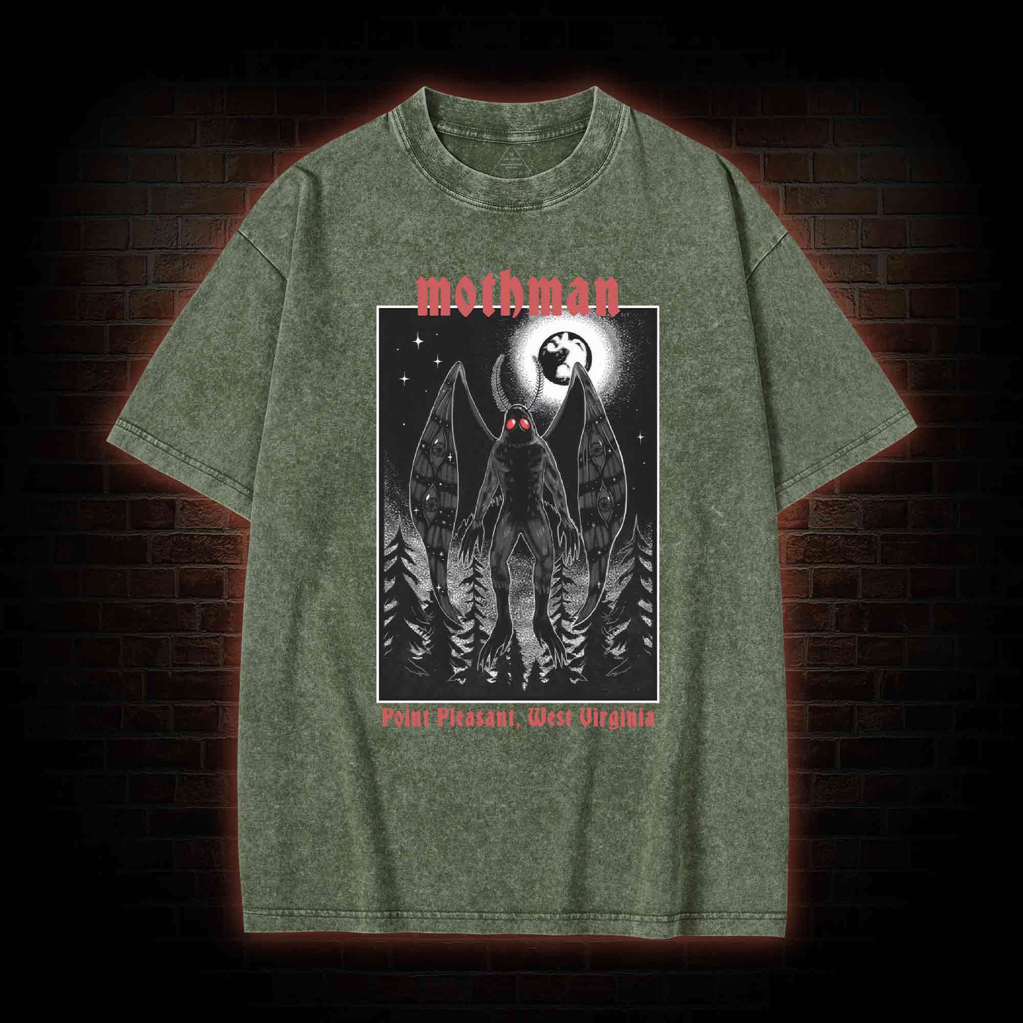 Mothman in the Forest Washed T-shirt