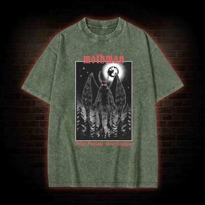 Mothman in the Forest Washed T-shirt