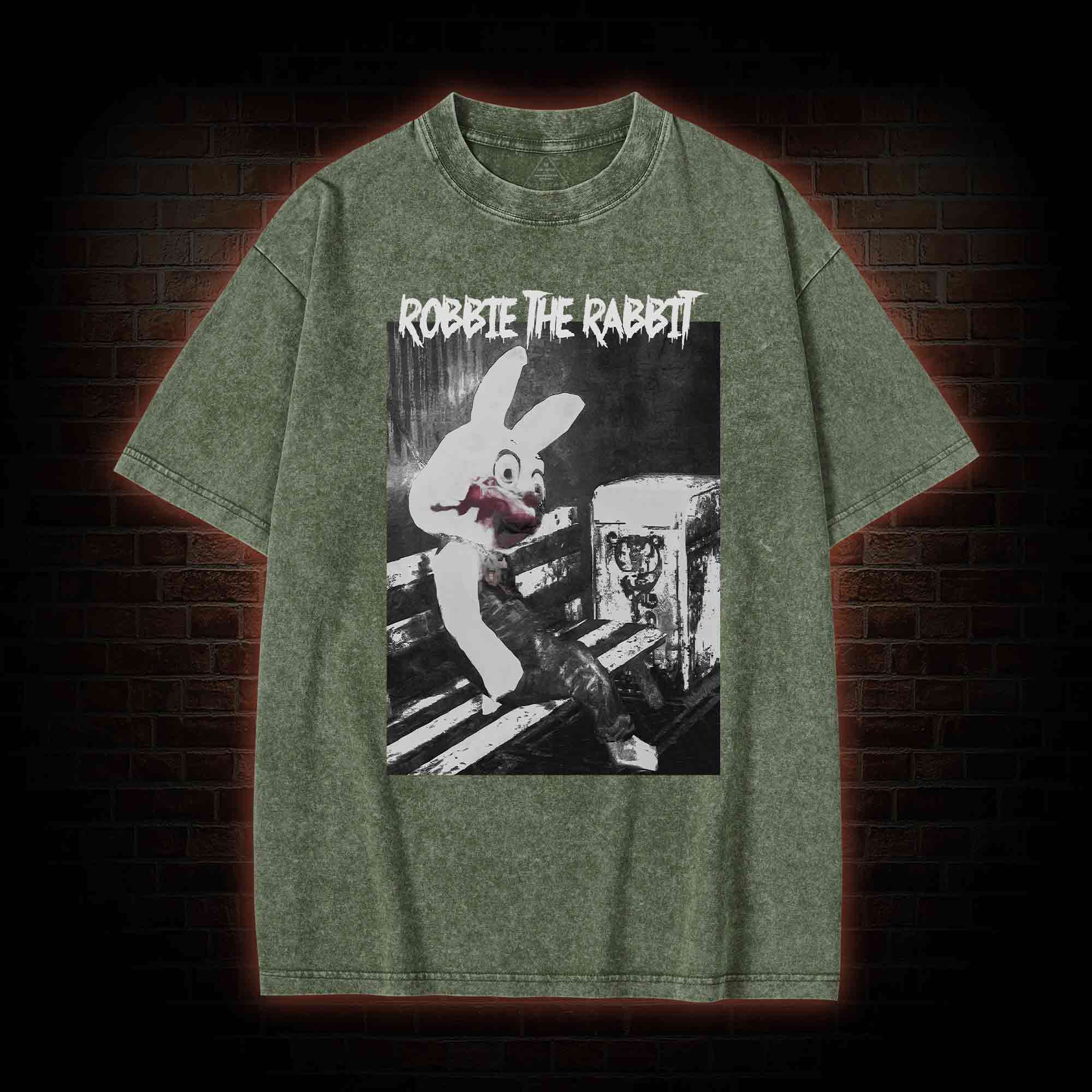 Rabbit Mascot Washed T-shirt
