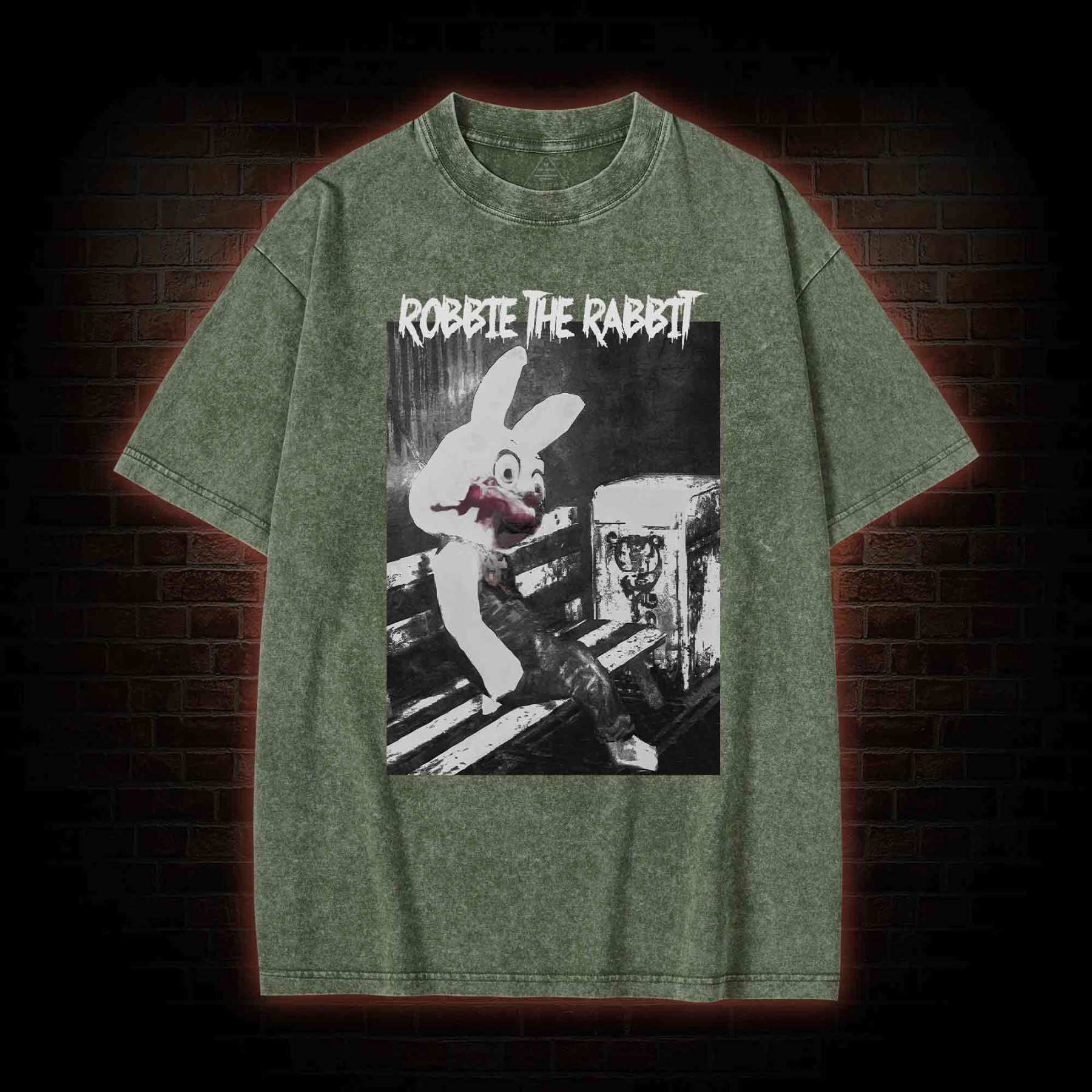 Rabbit Mascot Washed T-shirt