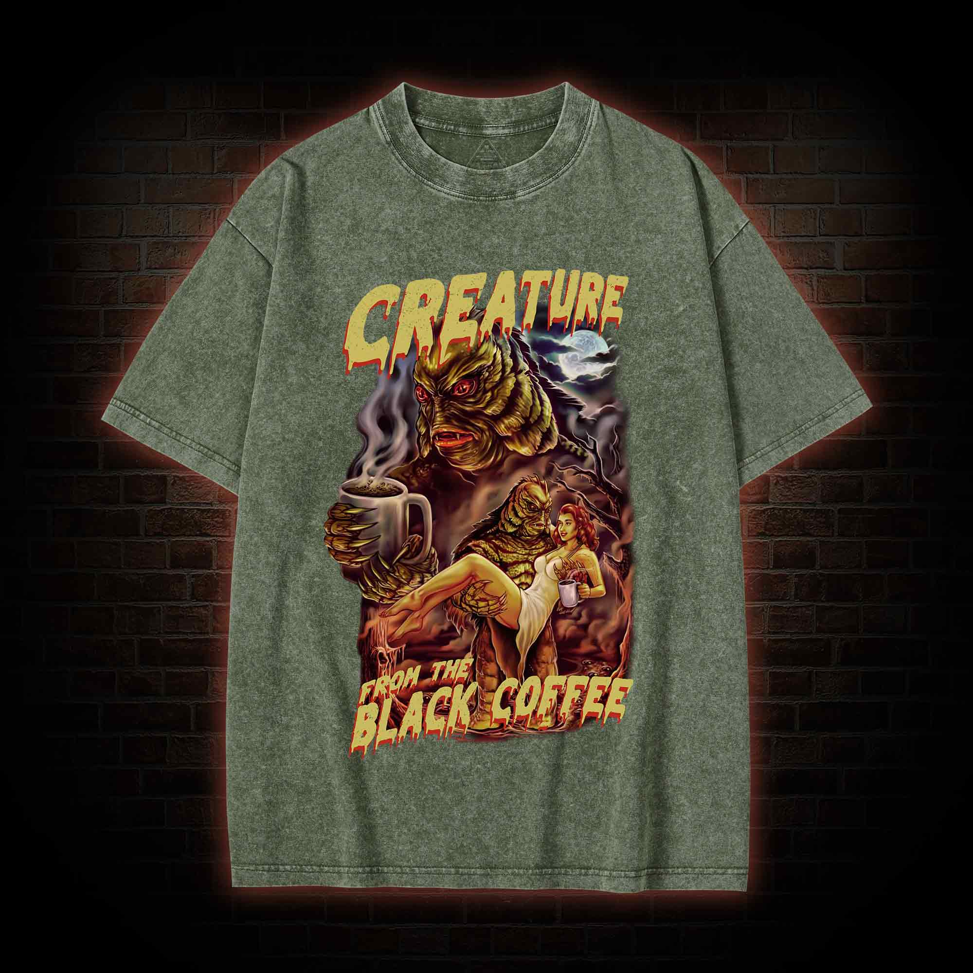 Creature From The Black Coffee Washed T-shirt