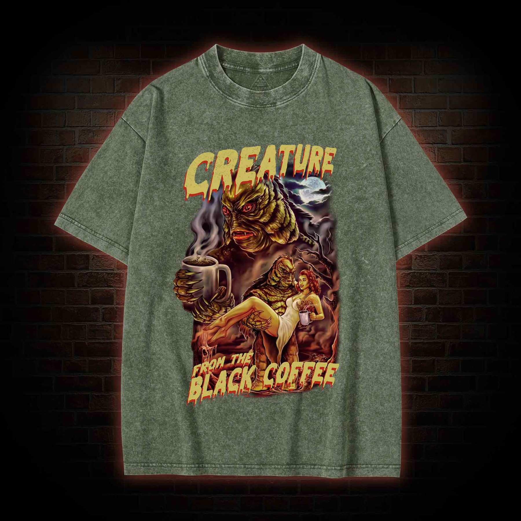 Creature From The Black Coffee Washed T-shirt