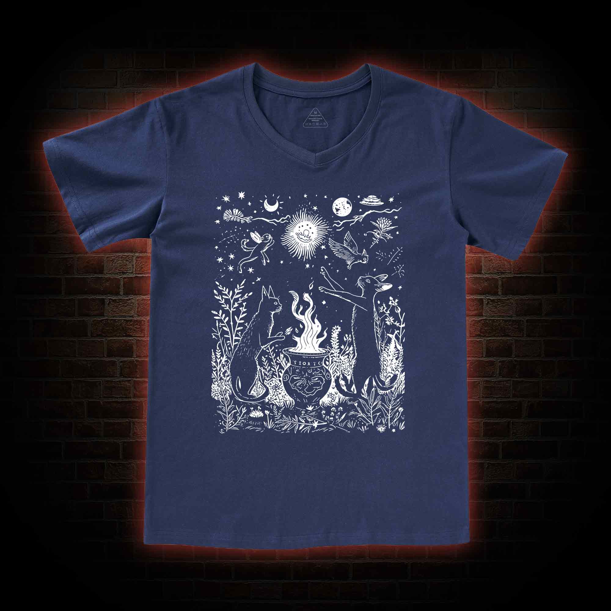 Celestial Cat V-Neck Classic T-Shirt