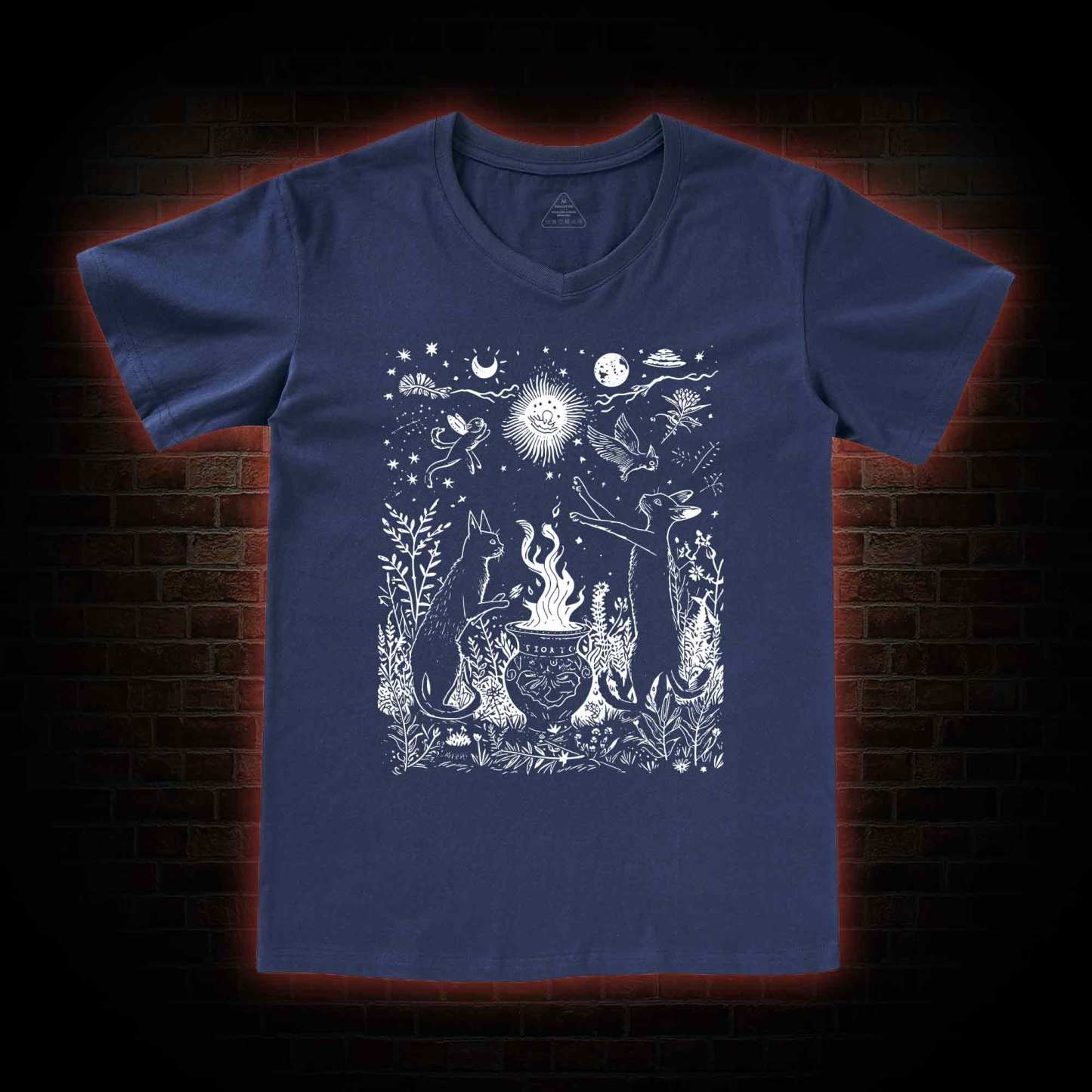 Celestial Cat V-Neck Classic T-Shirt