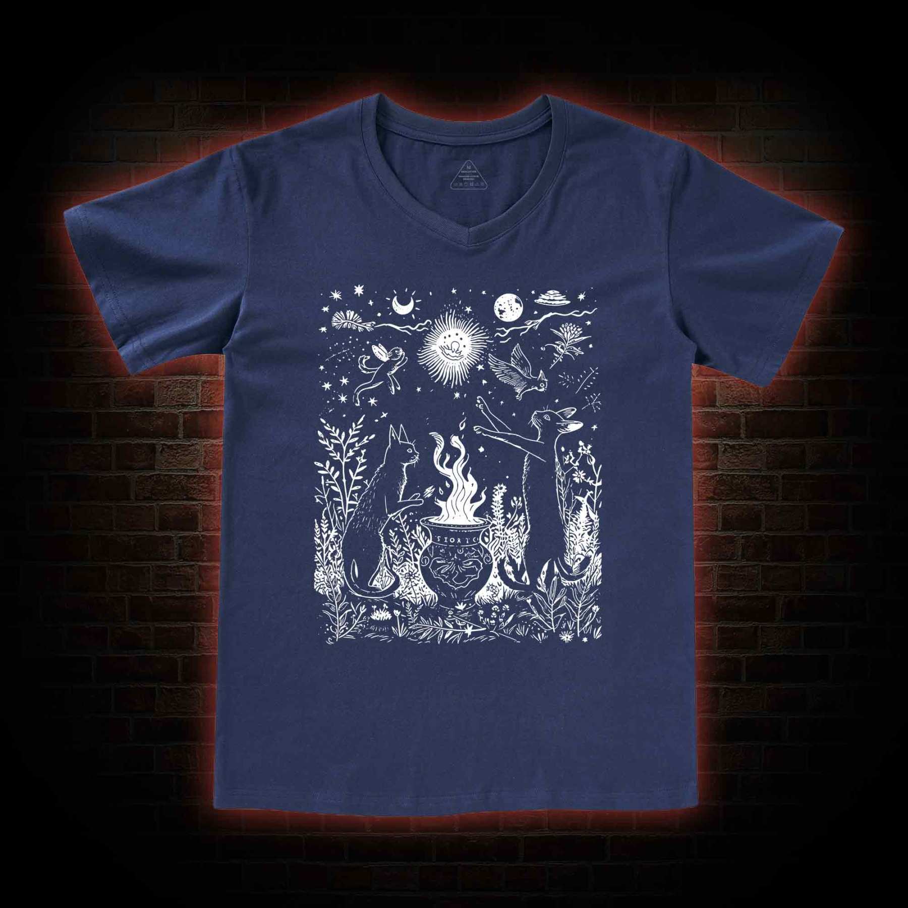 Celestial Cat V-Neck Classic T-Shirt