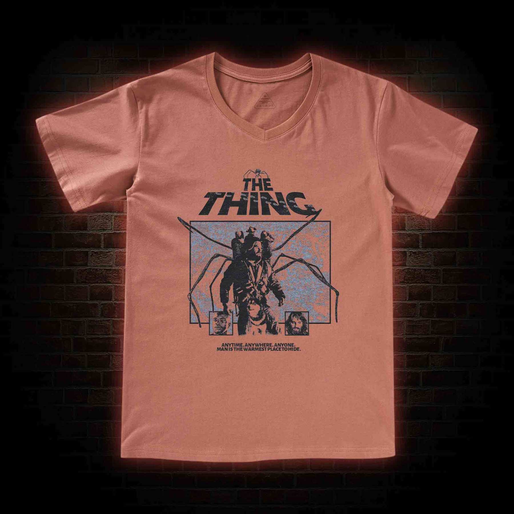 Man Is The Warmest Place To Hide V-Neck Classic T-Shirt