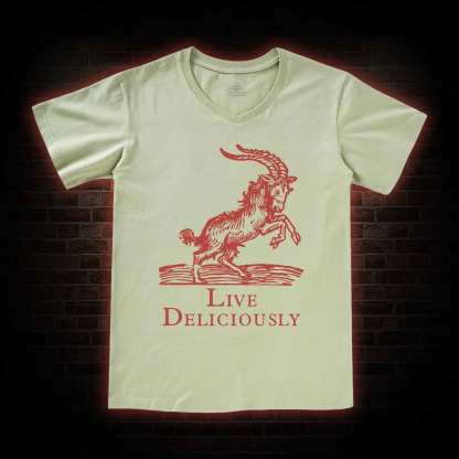 Live Deliciously V-Neck Classic T-Shirt