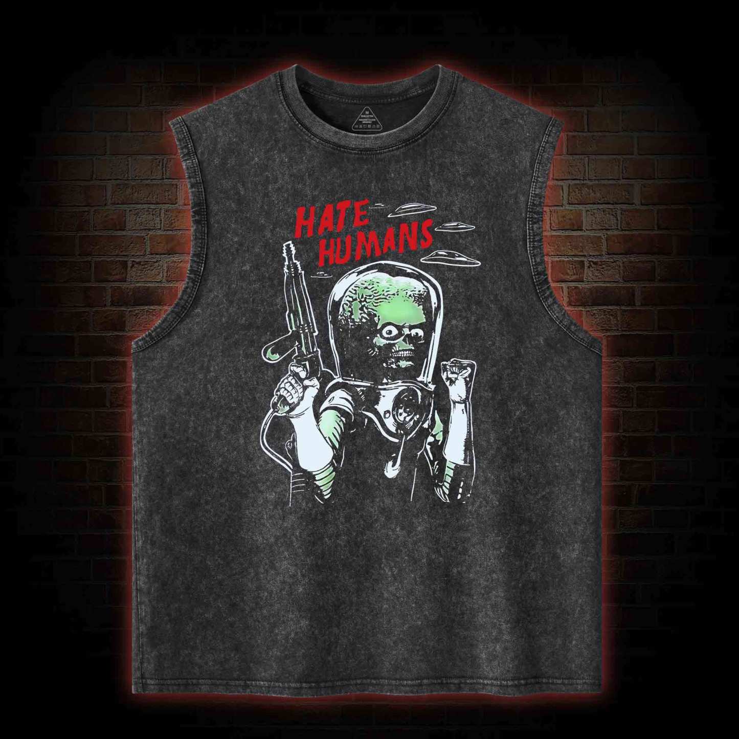Hate Humans Washed Tank Top