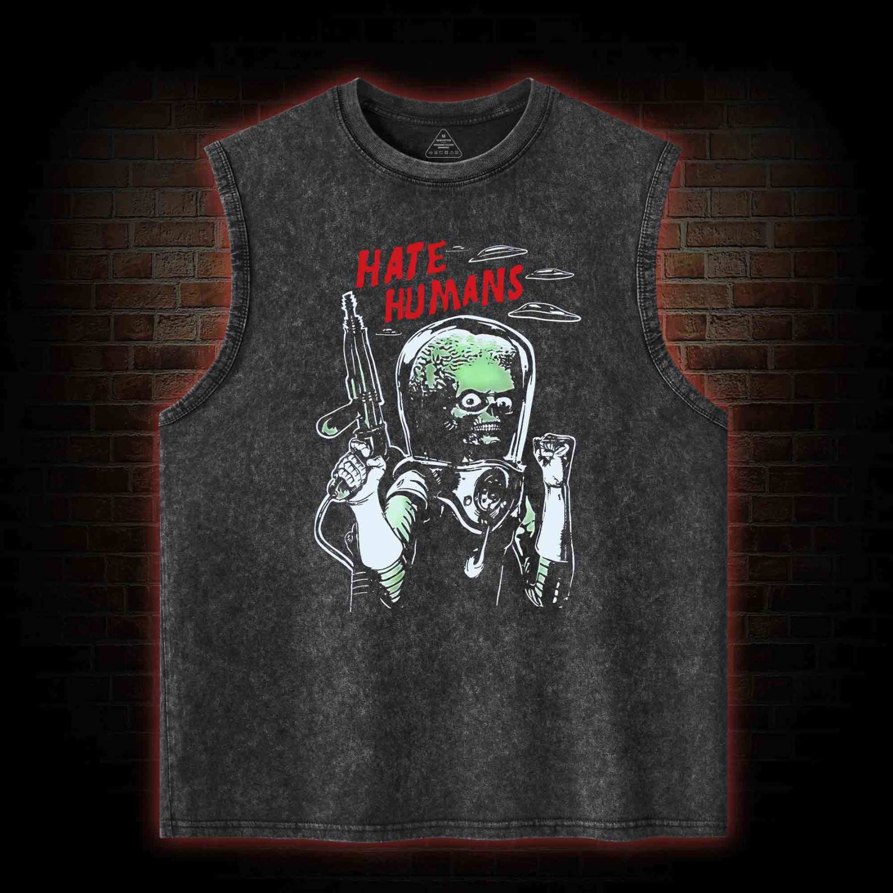 Hate Humans Washed Tank Top