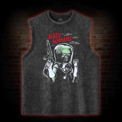 Hate Humans Washed Tank Top