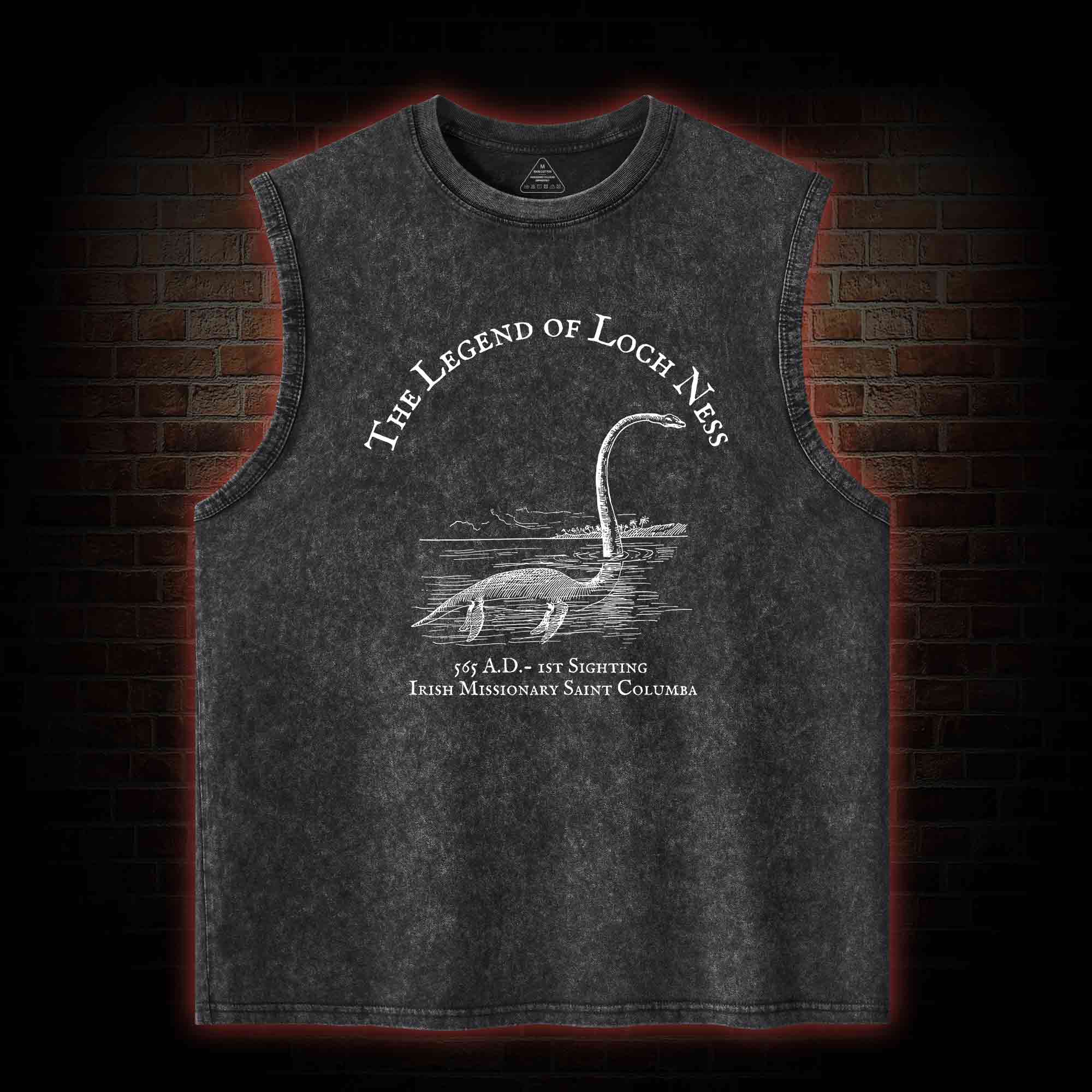 Loch Ness Monster Washed Tank Top