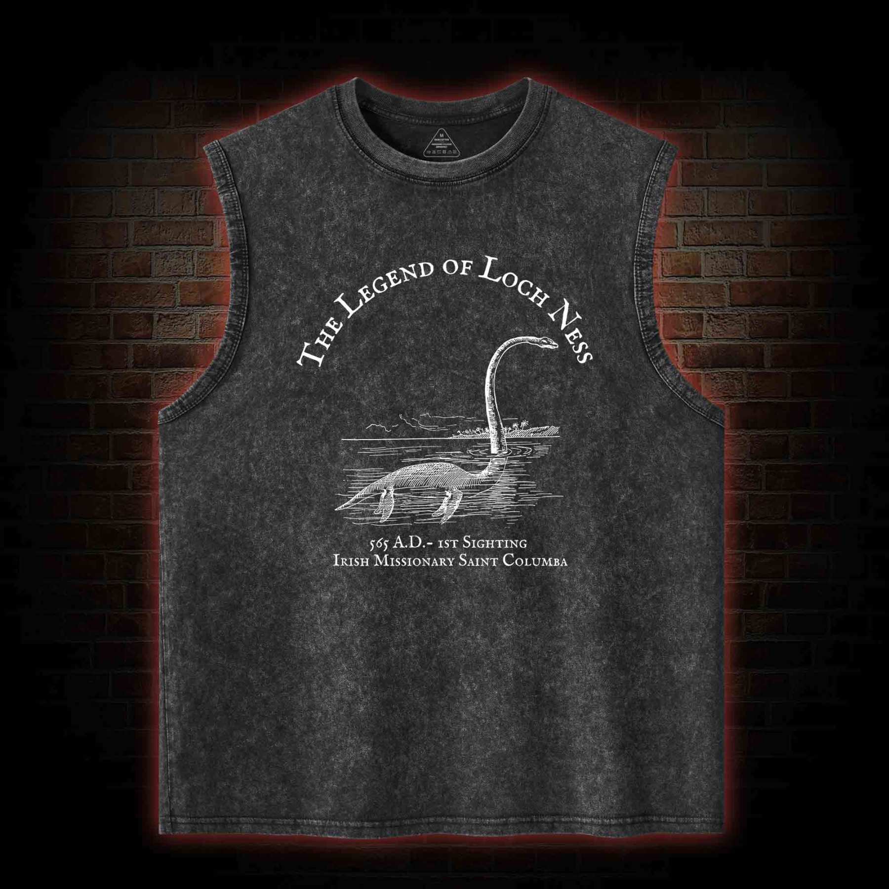 Loch Ness Monster Washed Tank Top