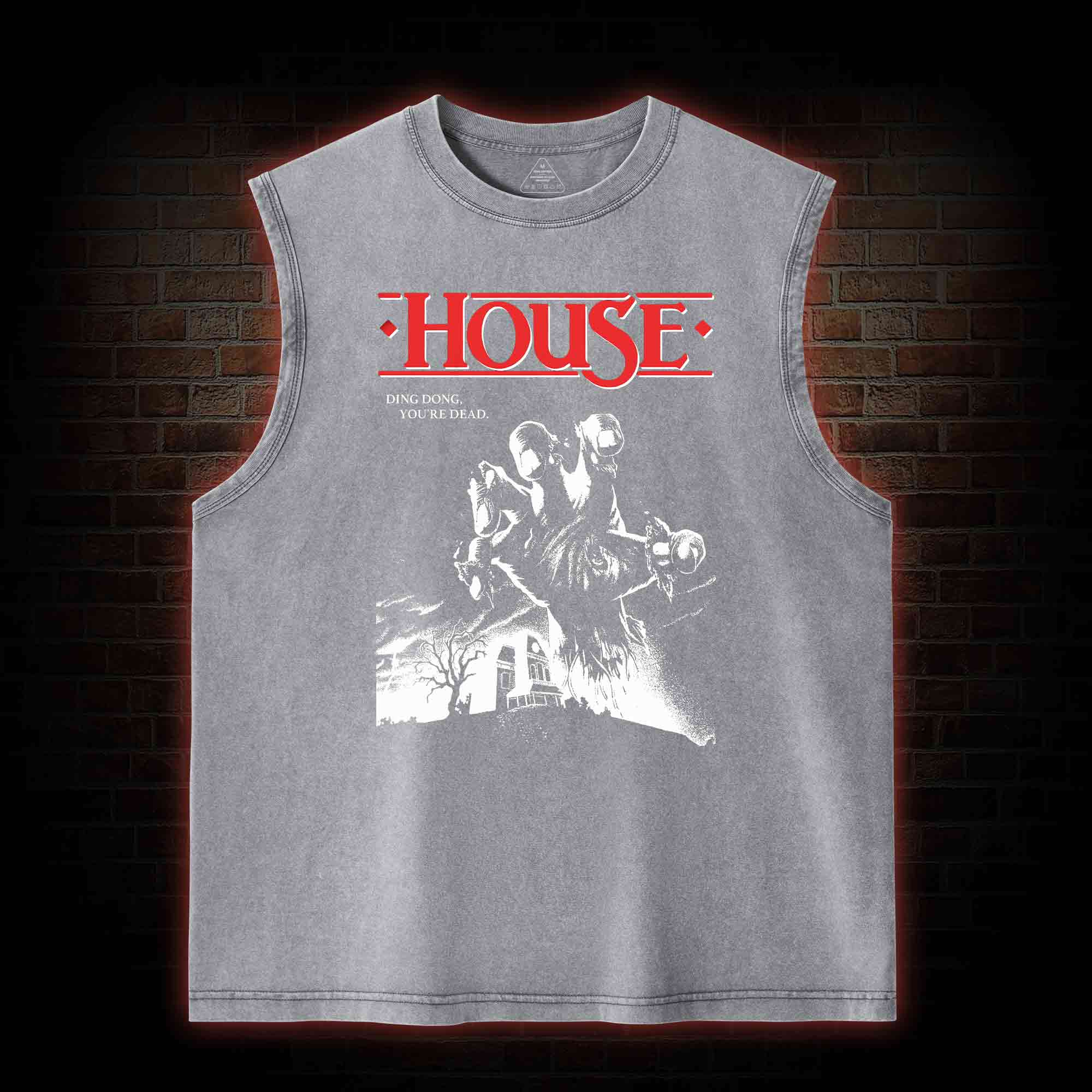 Ding Dong You're Dead Washed Tank Top