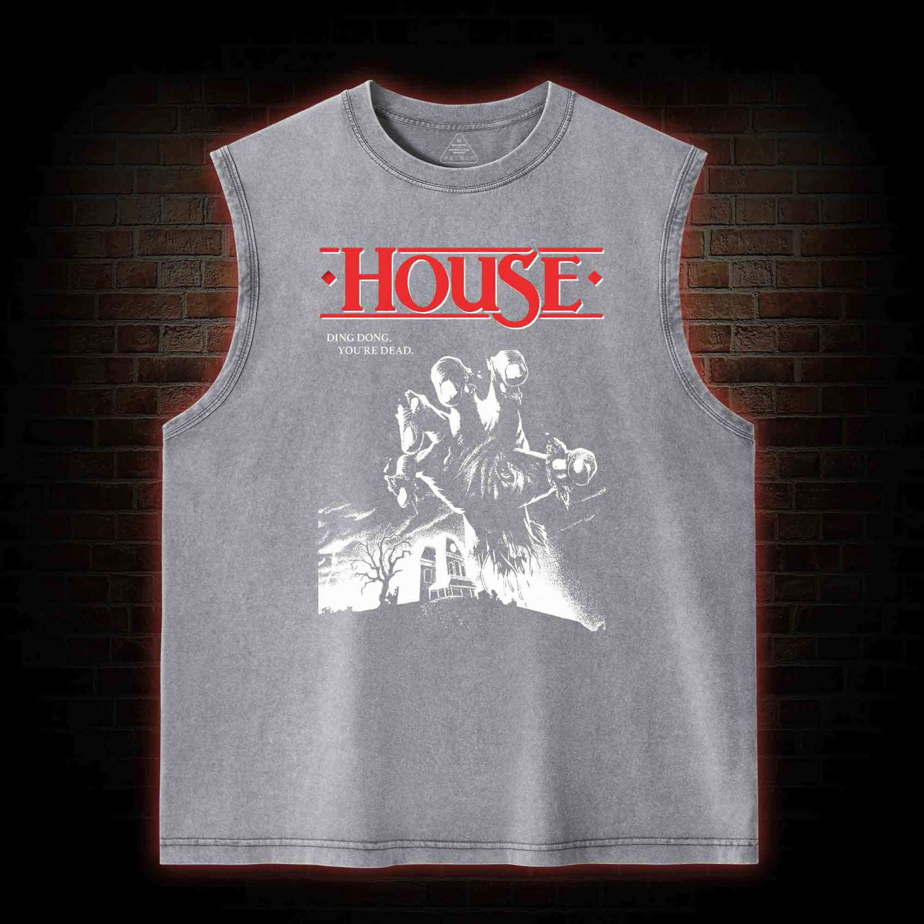 Ding Dong You're Dead Washed Tank Top