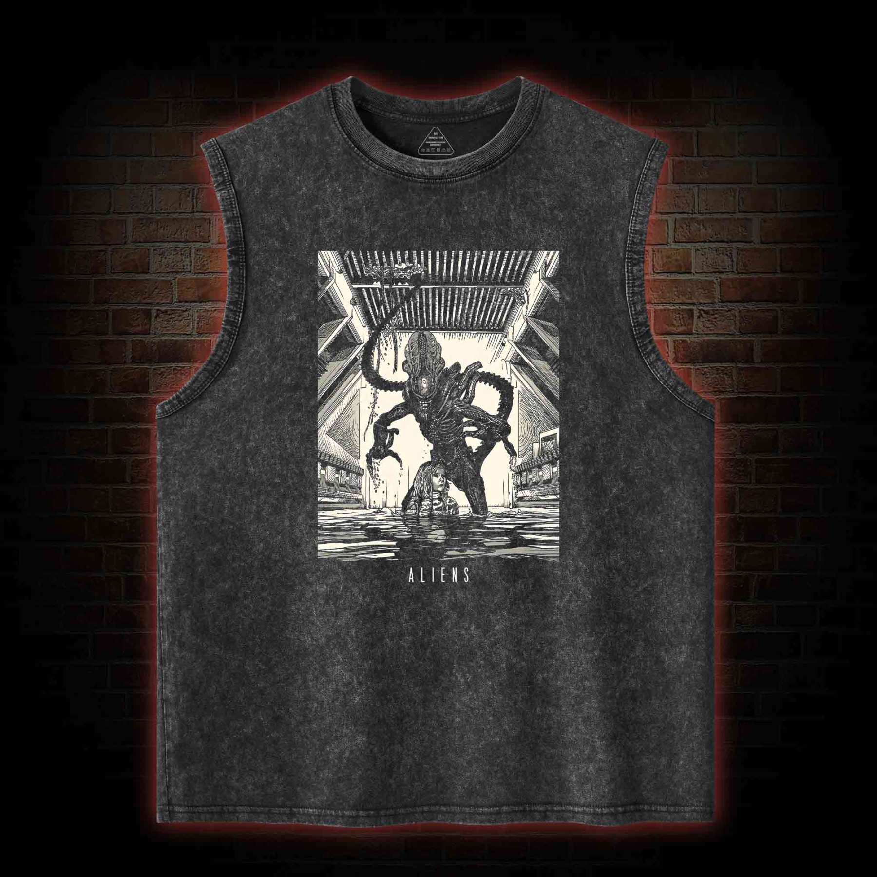 Retro Alien Washed Tank Top