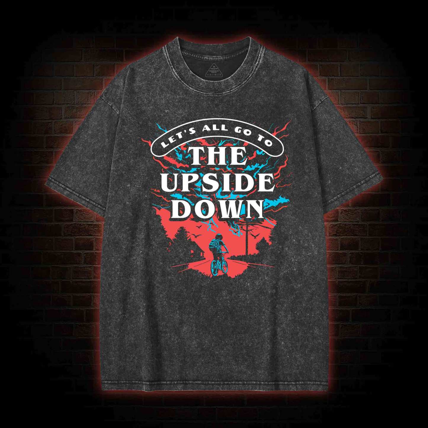 Let's All Go To The Upside Down Washed T-shirt