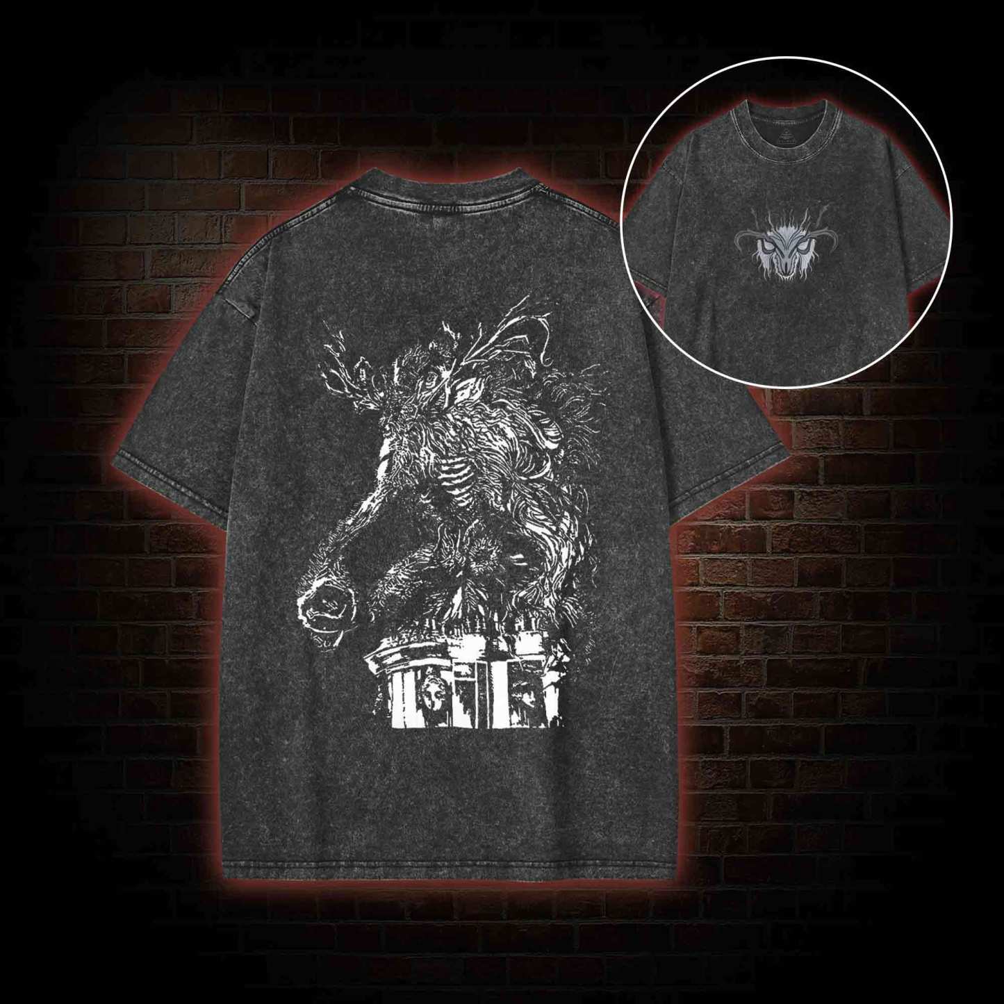 The Massive Beast Back Print Washed T-shirt