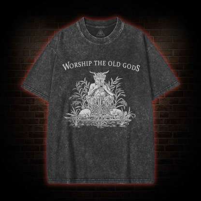 Worship The Old Gods Washed T-shirt