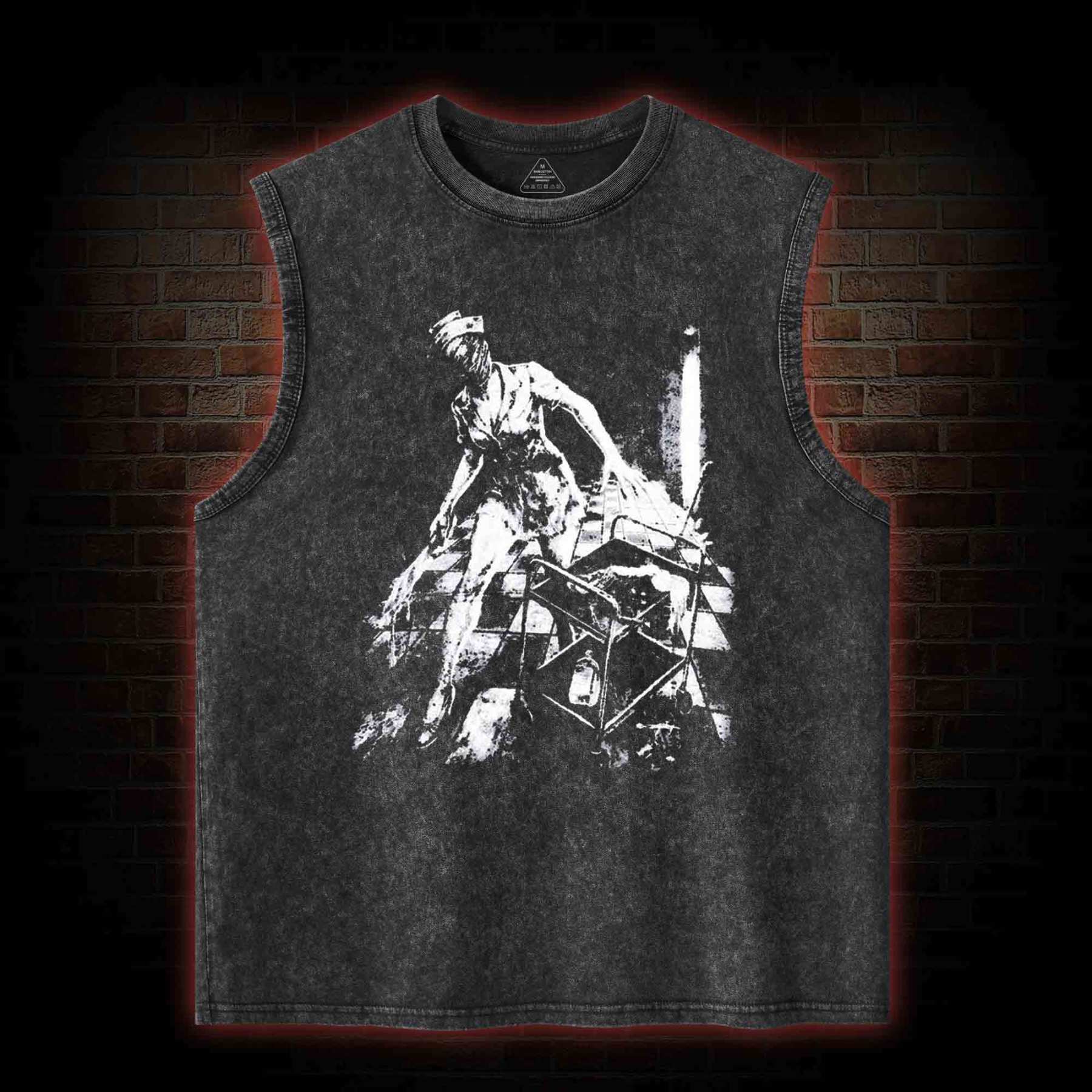 Retro Hello Nurse Washed Tank Top