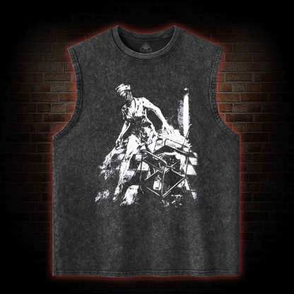 Retro Hello Nurse Washed Tank Top