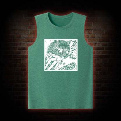 Tomie Cat Diary Anime Horror Tank Top