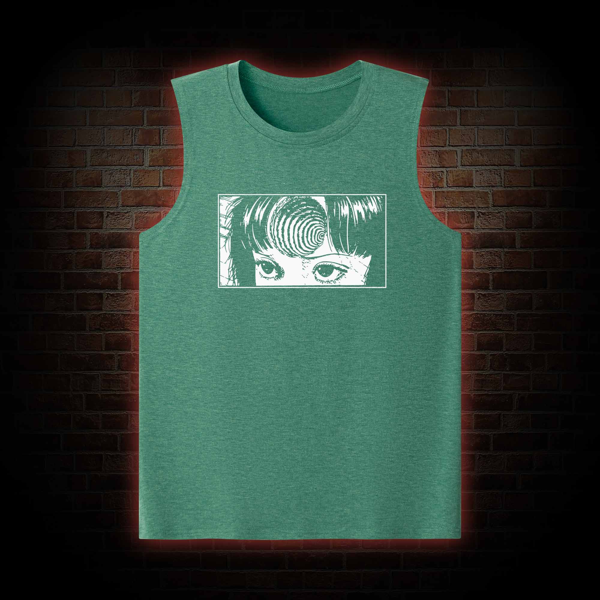 Creepy Girl Eyes, Spiral Horror Manga Tank Top