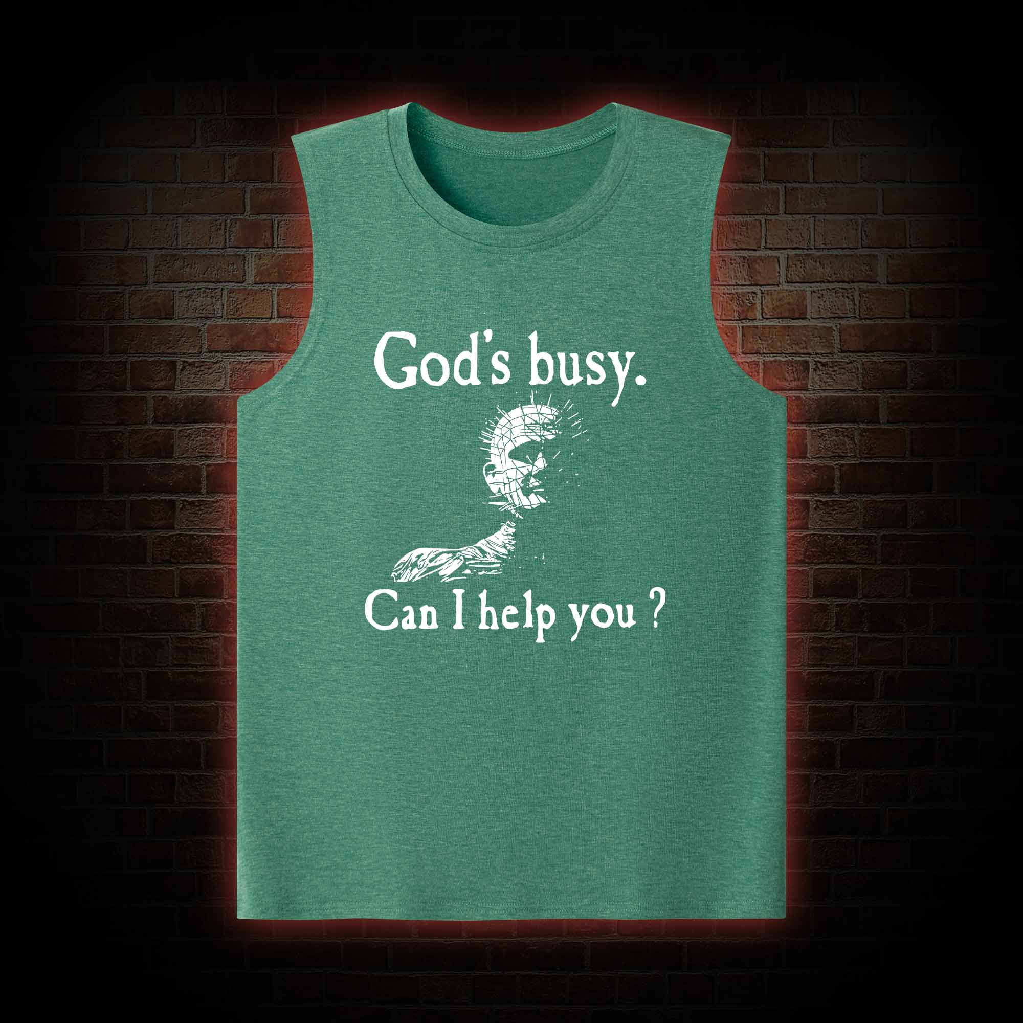God's Busy Can I Help You? Tank Top