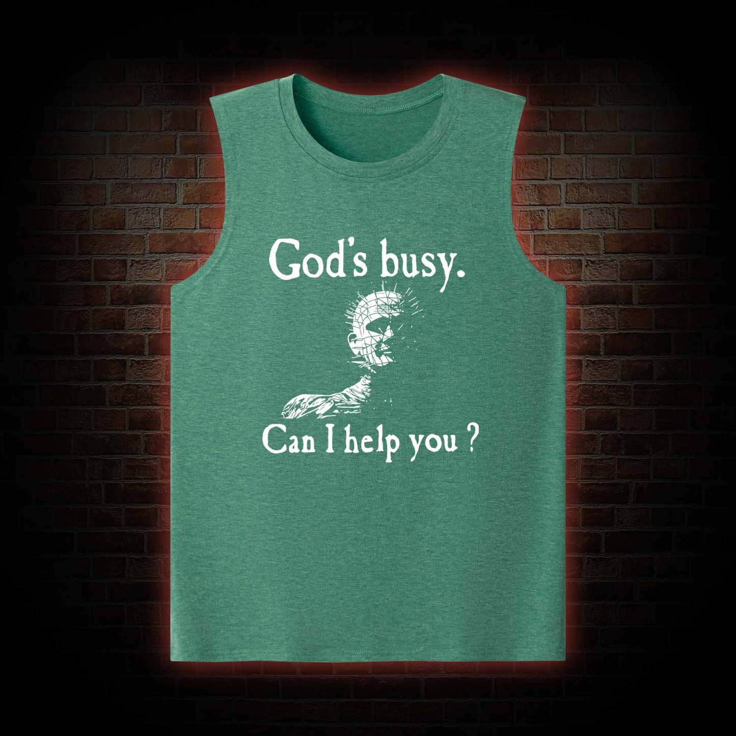 God's Busy Can I Help You? Tank Top