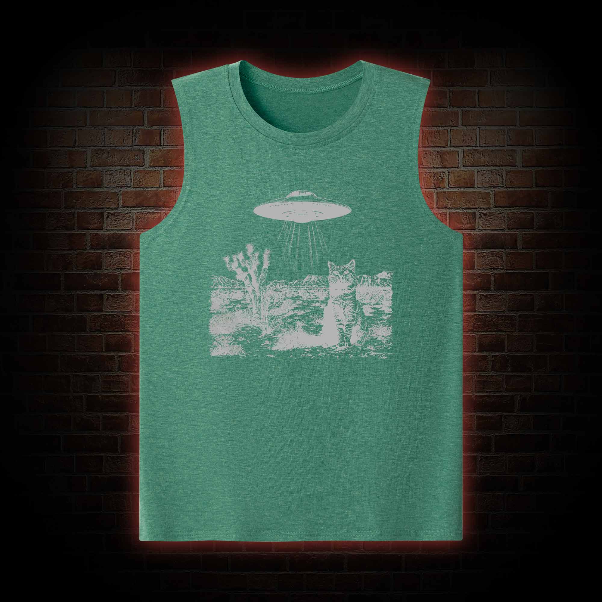 Ufo Cowboy Cat Tank Top