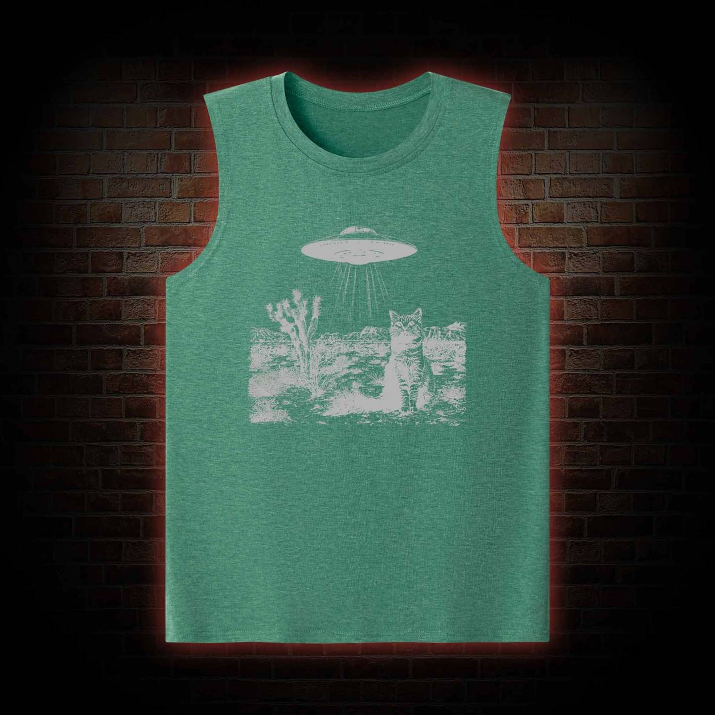 Ufo Cowboy Cat Tank Top