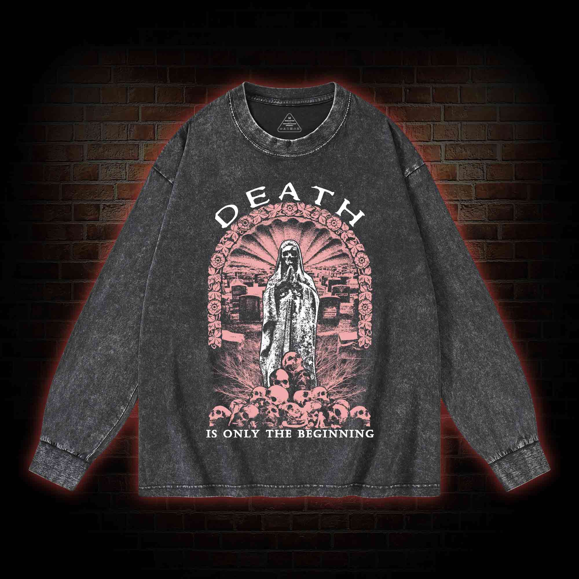 Death is Only the Beginning Washed Long-Sleeve T-shirt