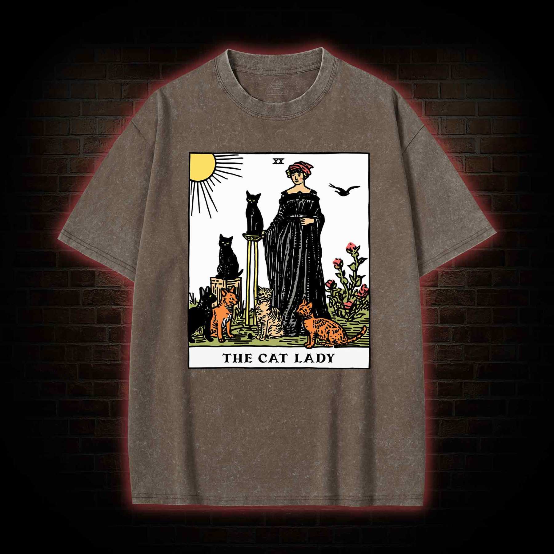 The Cat Lady Washed T-shirt