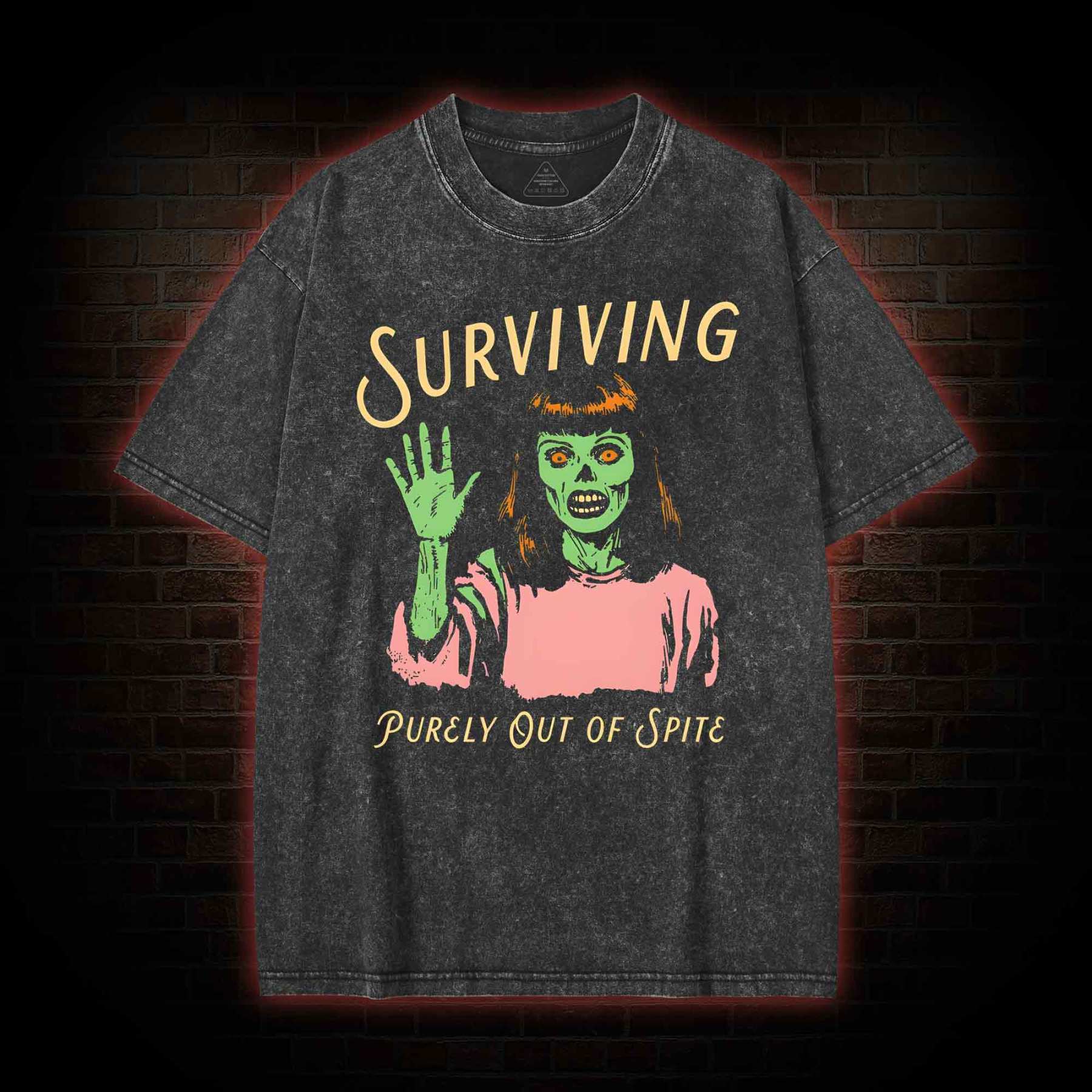 Surviving Purely Out Of Spite Washed T-shirt