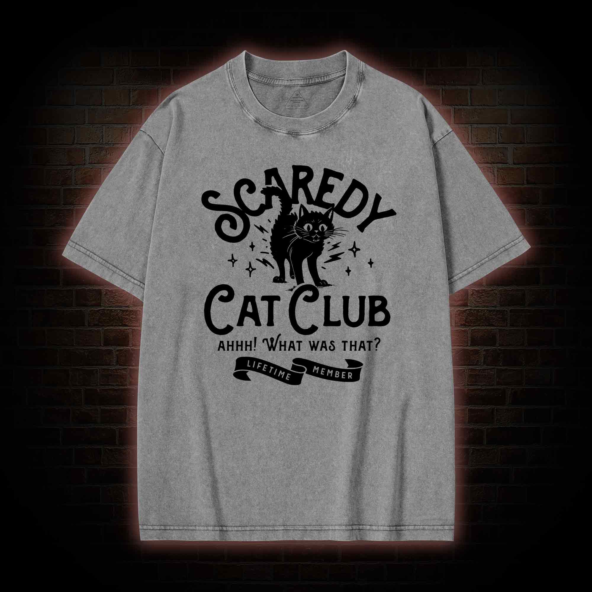 Scaredy Cat Club Washed T-shirt