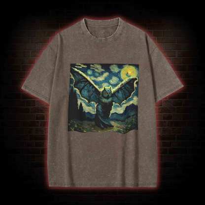 Horror Mothman Washed T-shirt