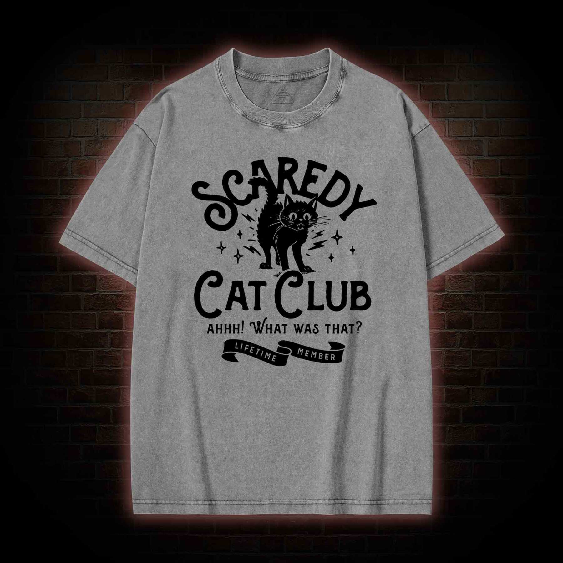 Scaredy Cat Club Washed T-shirt