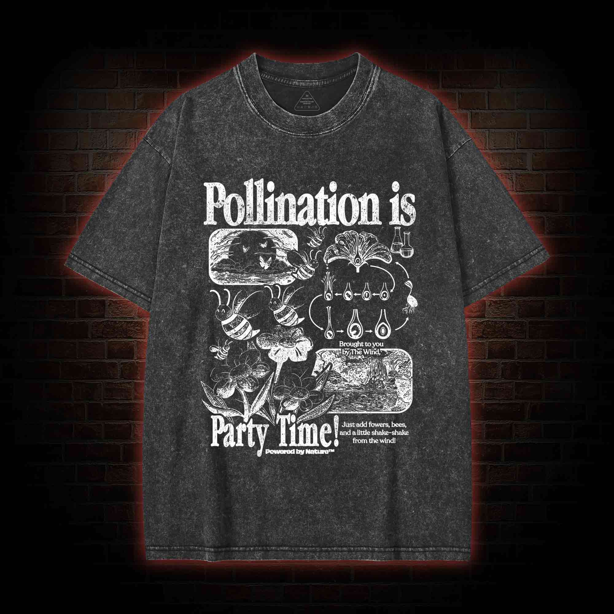 Pollination is Party Time! Washed T-shirt
