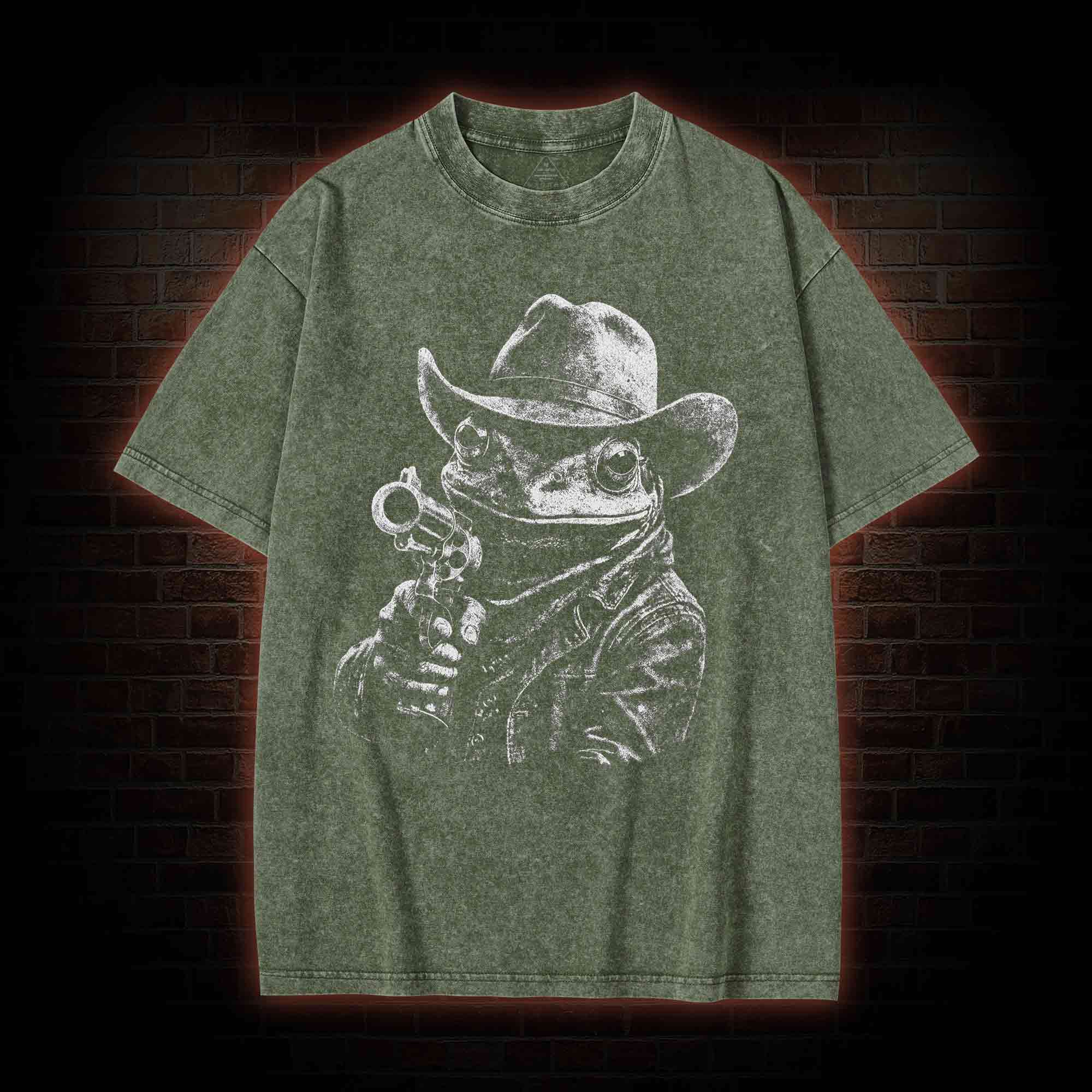 Cowboy Frog Washed T-shirt