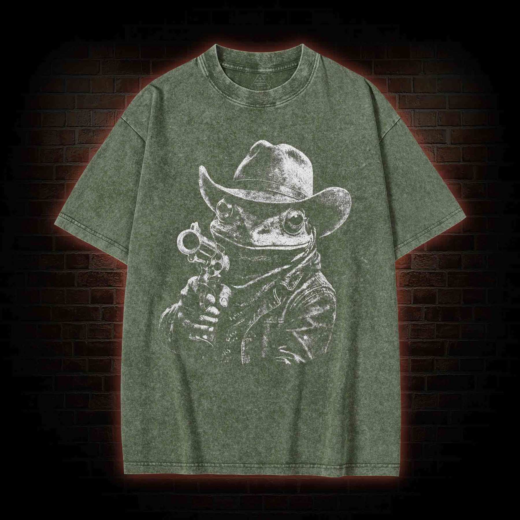 Cowboy Frog Washed T-shirt