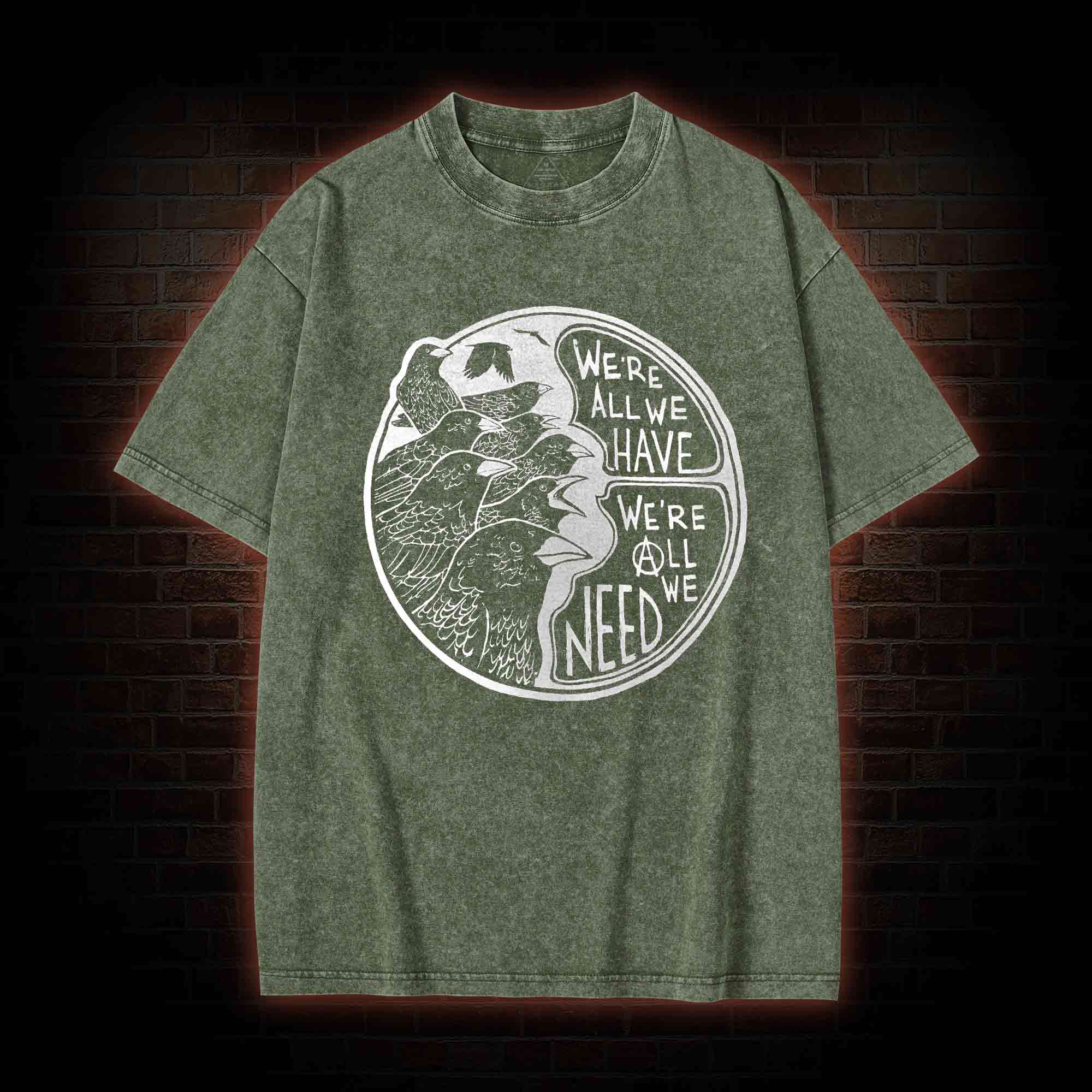 Anarchy Crows Washed T-shirt