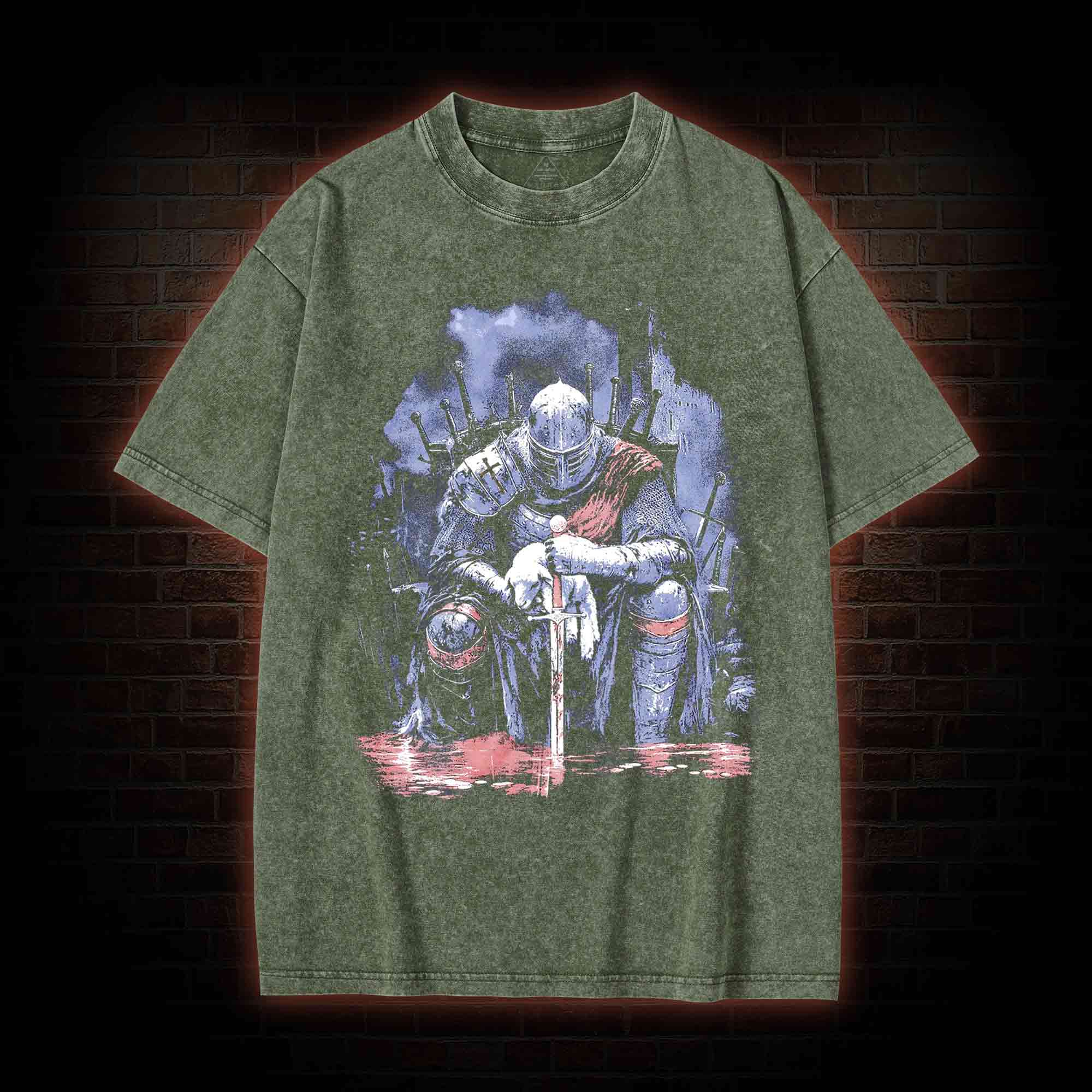 Medieval Knight Washed T-shirt