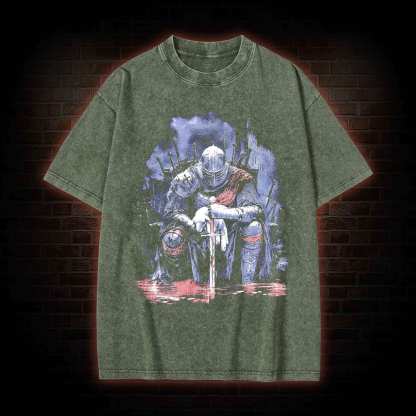 Medieval Knight Washed T-shirt