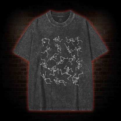 Dancing Skeletons Washed T-shirt