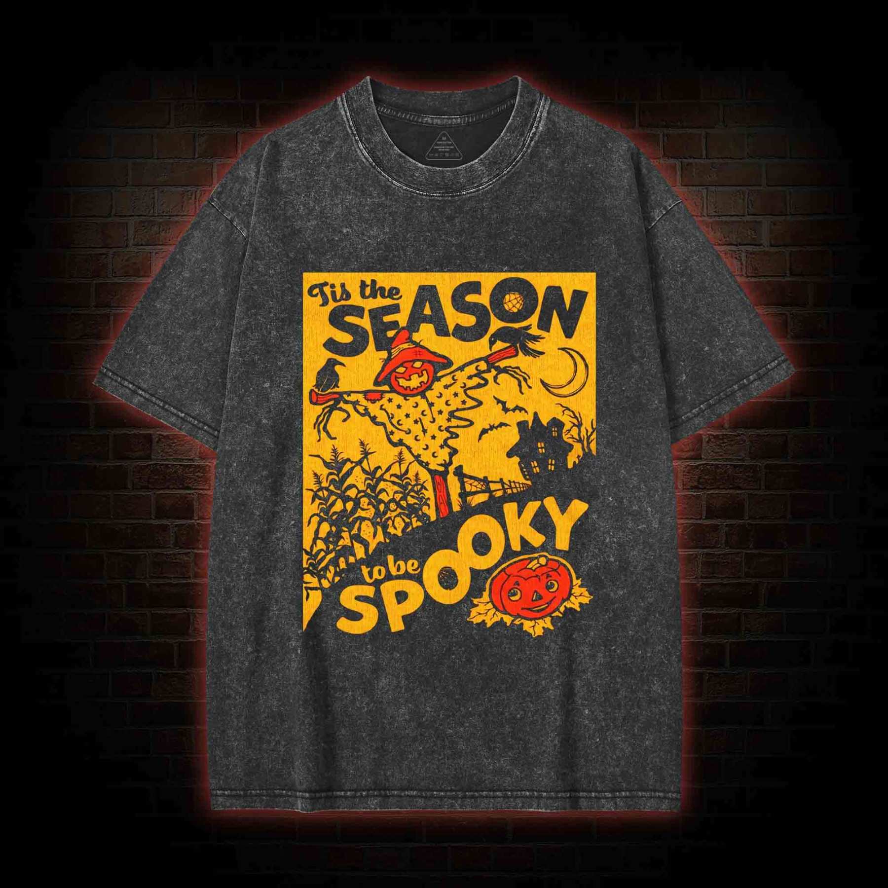 Tis the Season to be Spooky Washed T-shirt